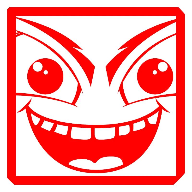 Mischievous monster with human face