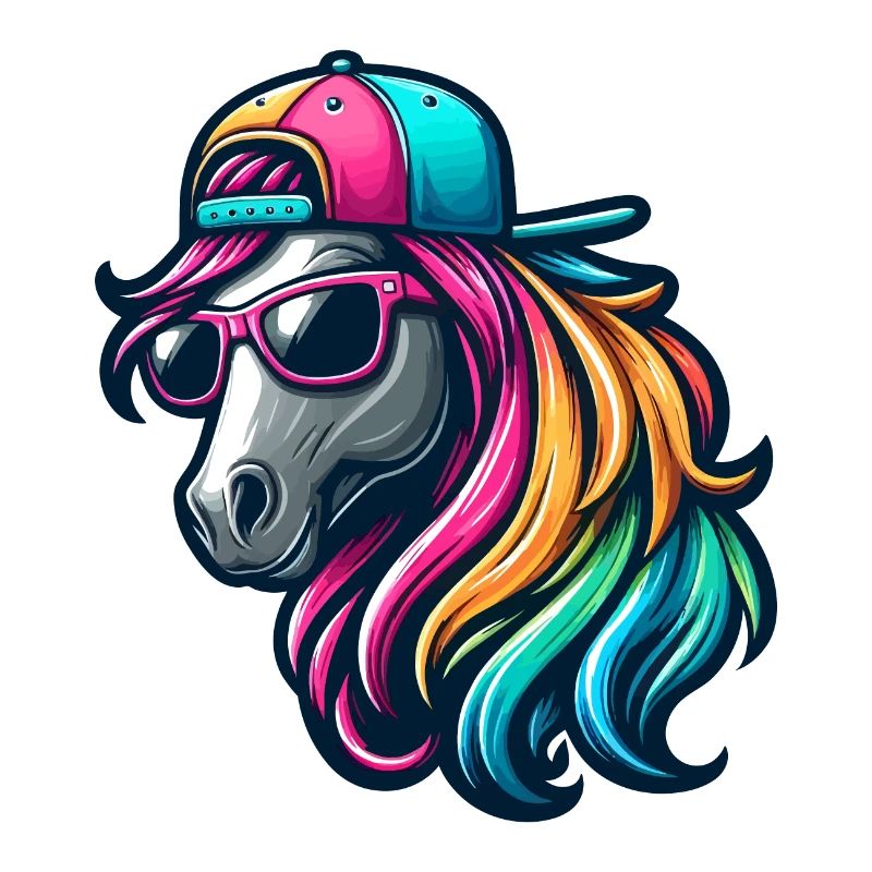 Regenbogen Cooles Pferd