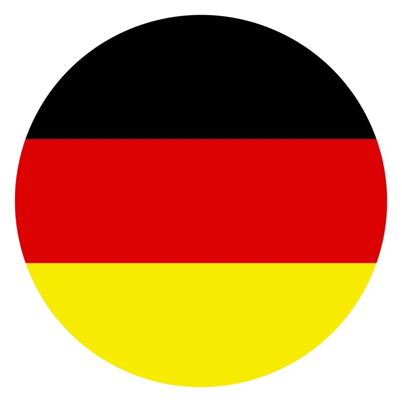 Flag Germany Germany Three Colors Vector Round