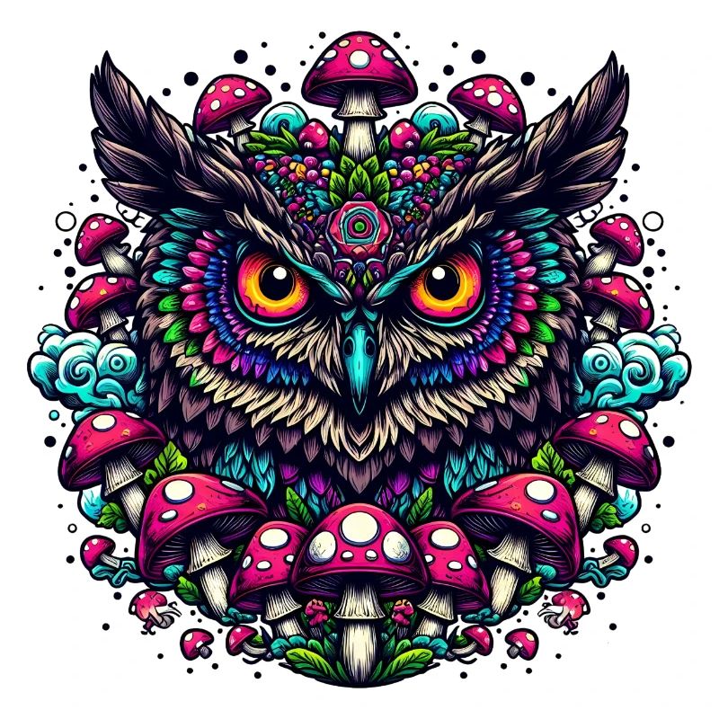 Psychedelische Eule
