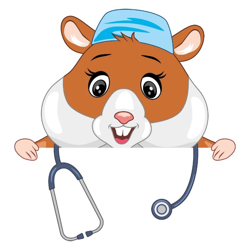 Médecin hamster mignon avec stéthoscope