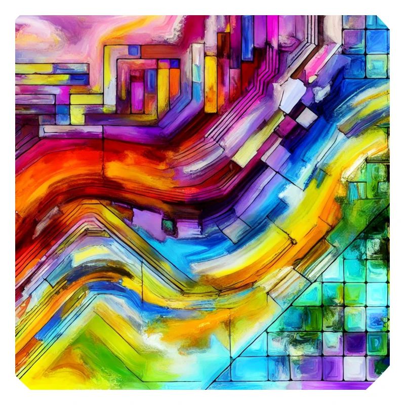 Moderne Strahlkraft - Abstraktes Gemälde