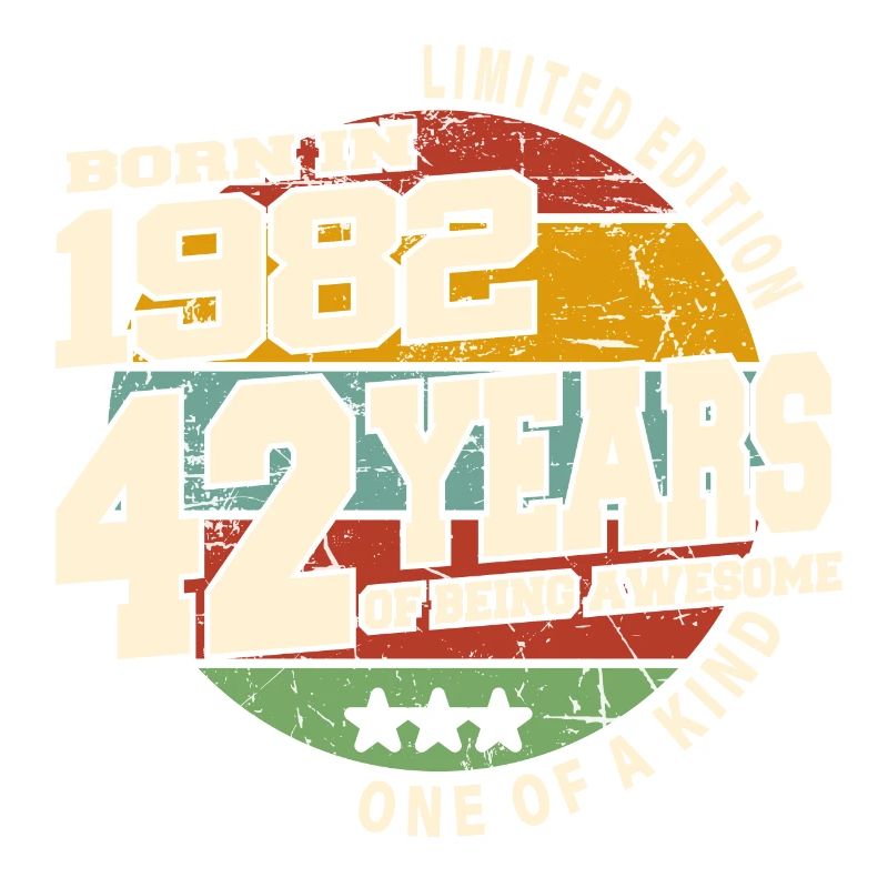 1982 Vintage Retro Classique 42 ans