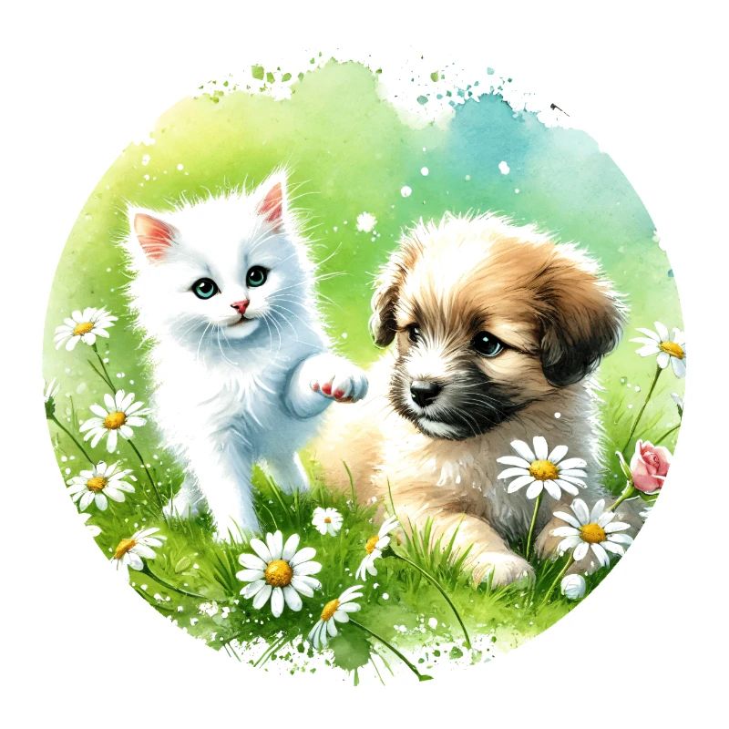 Chien et chat en harmonie
