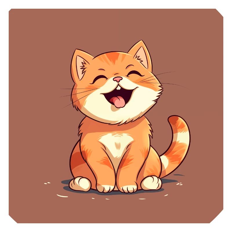 Laughing kitten