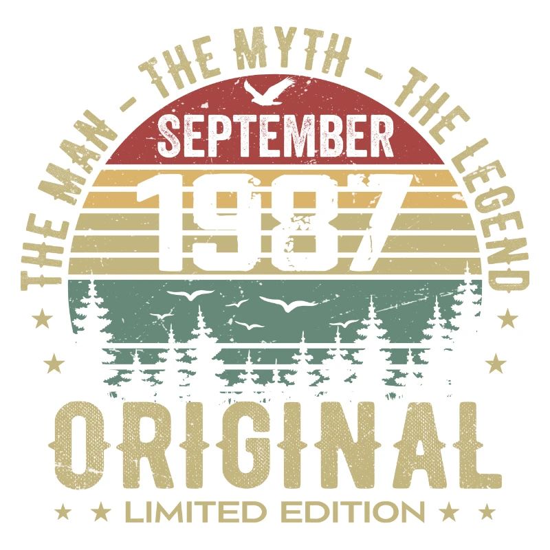 Original Geburtstag 1987 - Geschenk September 1987