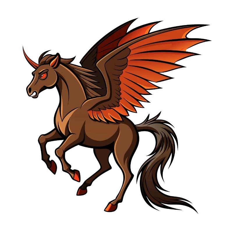 Kampfbereites Dämonenpferd