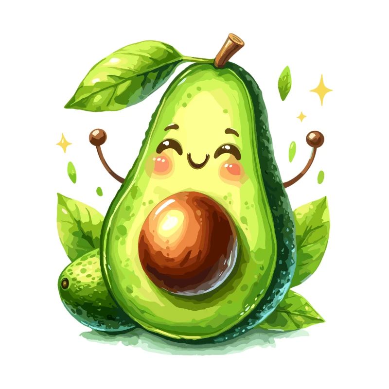 Avocado witzig positiv Optimismus Geschenk