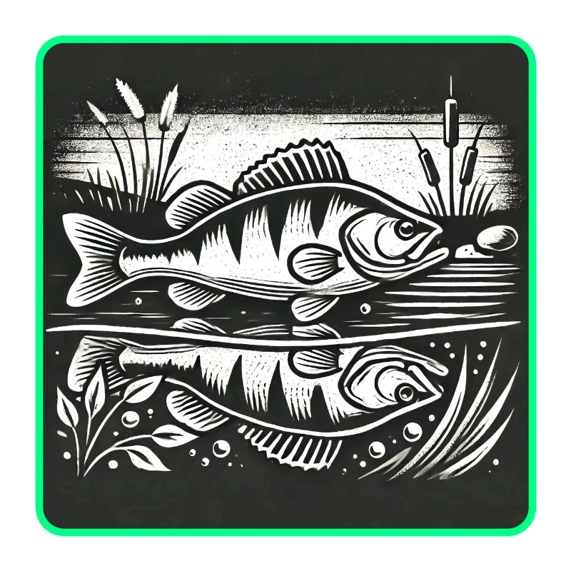 Design de poisson prédateur en forme de perche