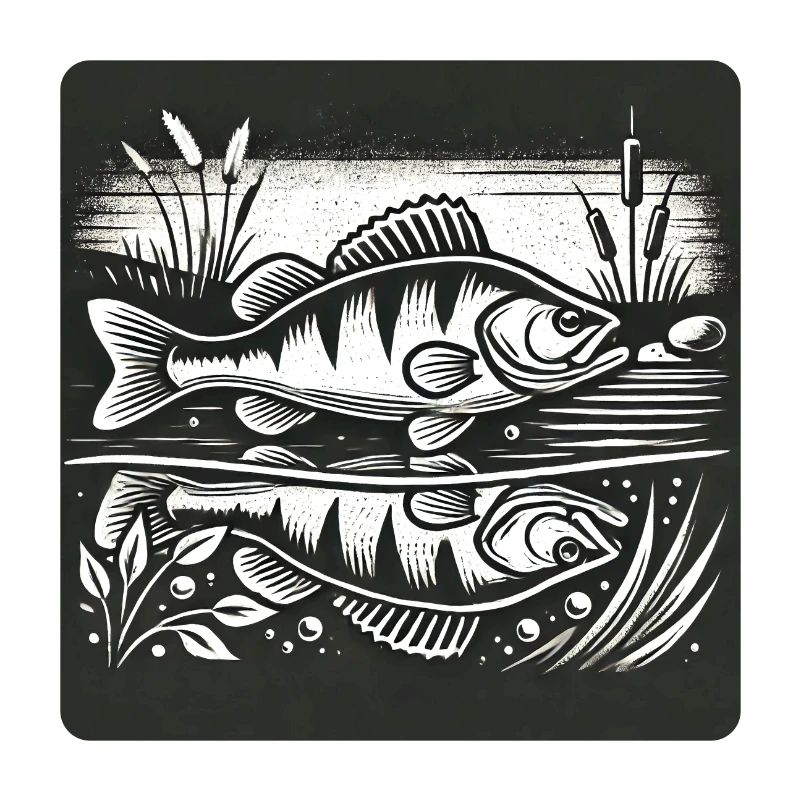 Design de poisson prédateur en forme de perche