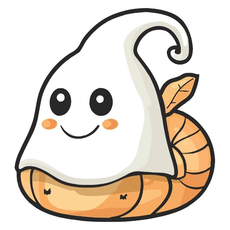 Snail Halloween Comic Ghost