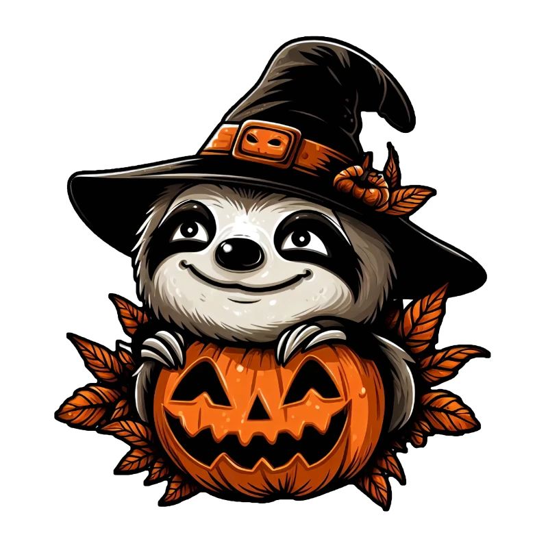 Halloween Sloth Pumpkin Festivity