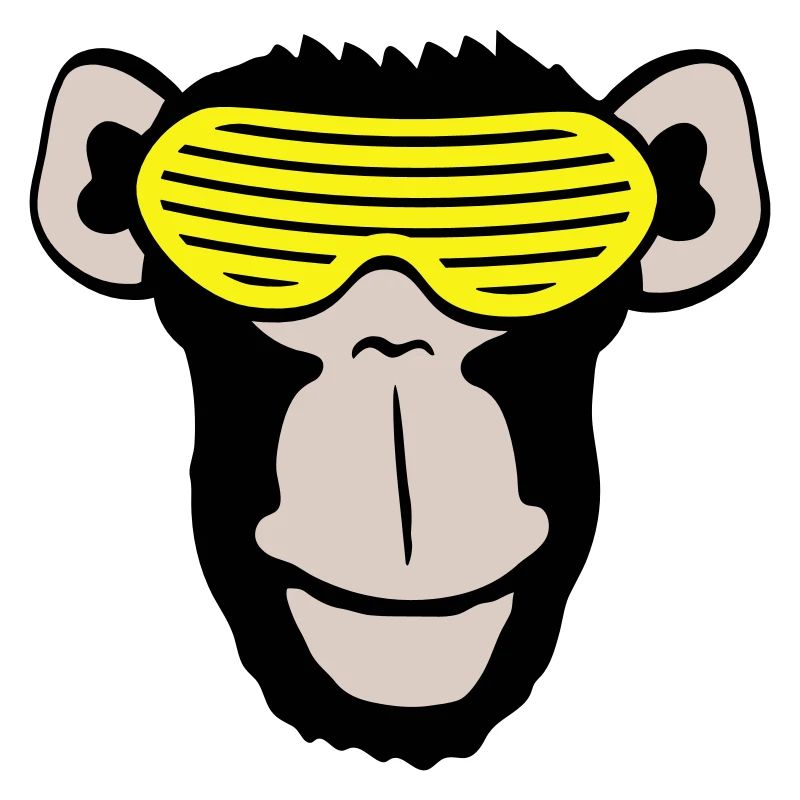 Funky Sunglasses Gorilla Cool Party Monkey Fun