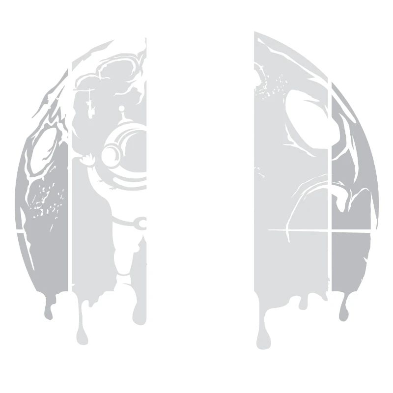 lune astronaute fusée spatiale graffiti logo rétro