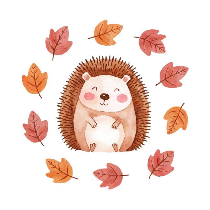 Hérisson doux au feuillage d’automne - Cosy