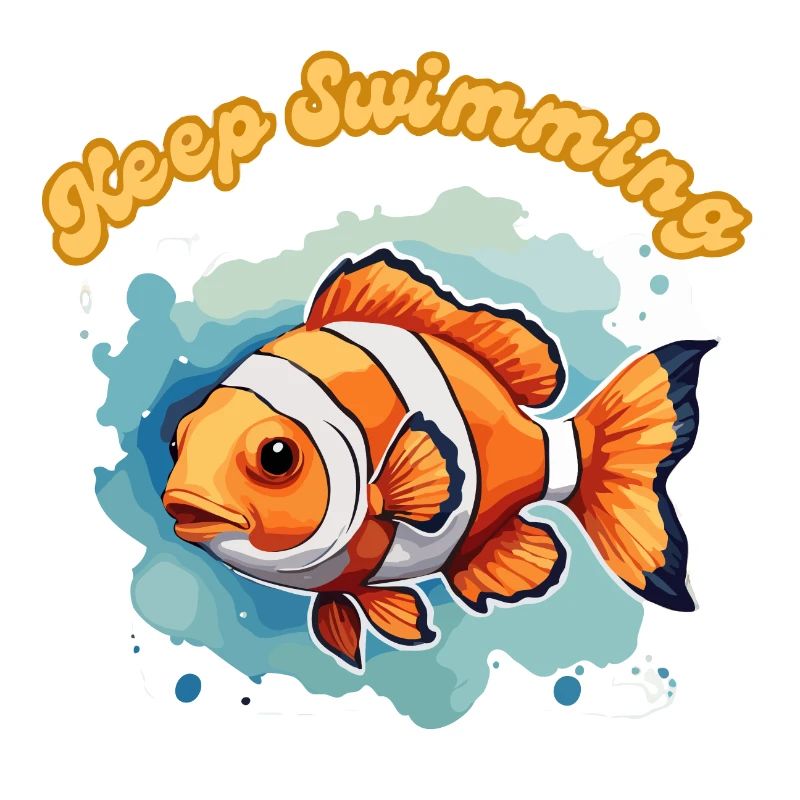 Clownfisch Bunt Nemo Schwimmen Sie weiter