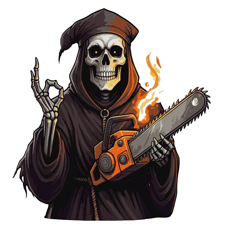 Chainsaw skeleton Halloween Stihl s
