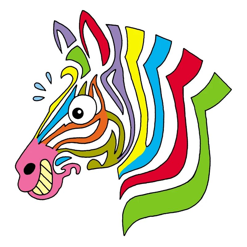mehrfarbiges Zebra