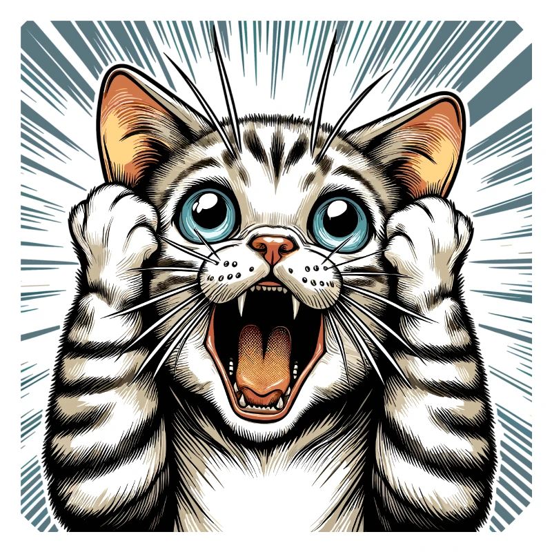 Chat choqué chat chat cadeau