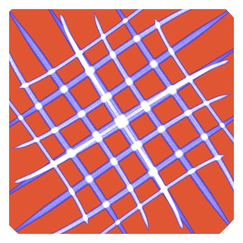 Grid pattern in white and blue