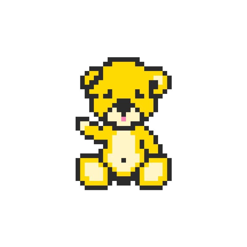 Pixel Bear Sunny