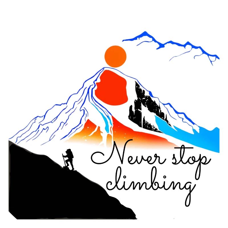 Never stop climbing zip 2