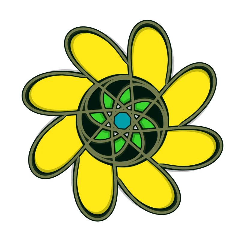 Abstract with different patterns