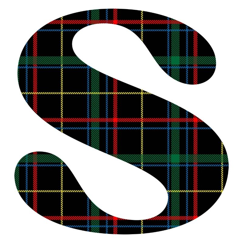 Schottisches Schottenkaro des Monogramms