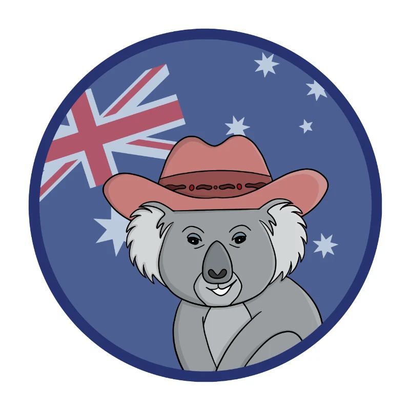 Adorable koala avec le drapeau australien
