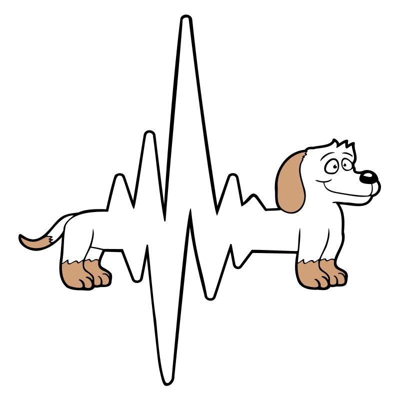 Dog Long Dachshund Pulse Heartbeat Frequency Funny