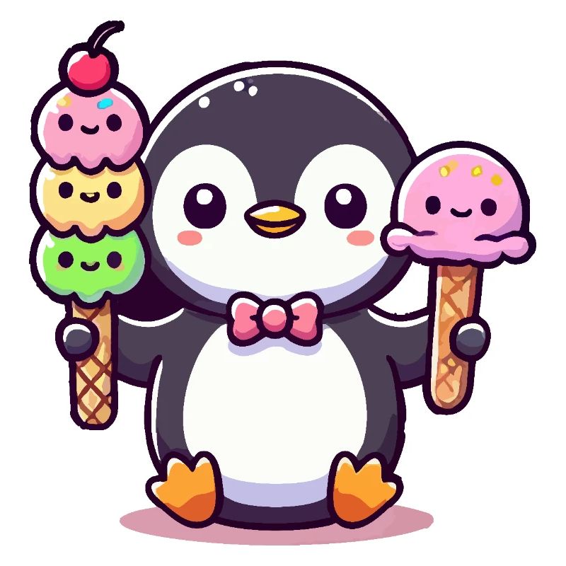 Penguin with cream