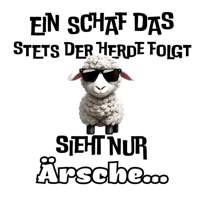 cooles Schaf mit Statement