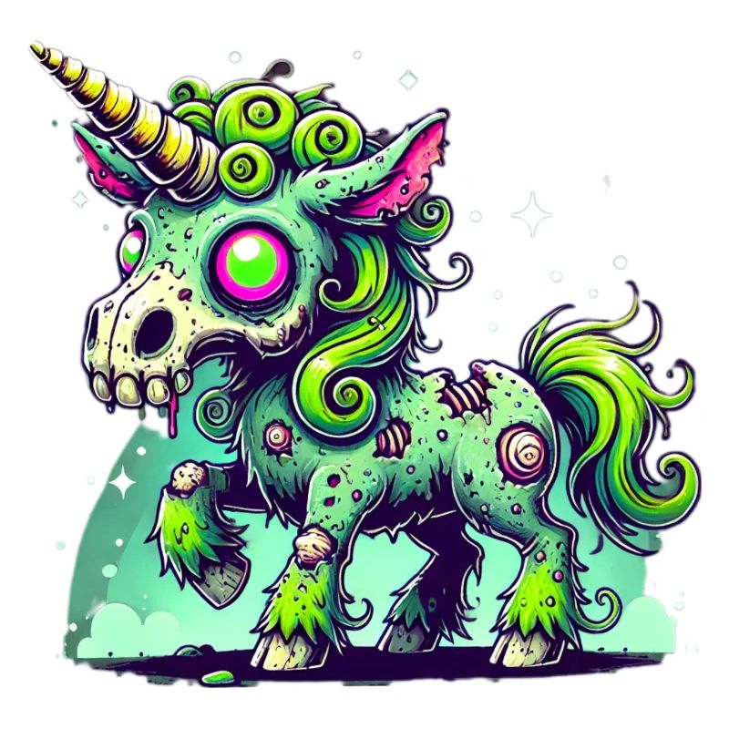 Zombie Einhorn, Zombiecorn, Einhorn, Horror