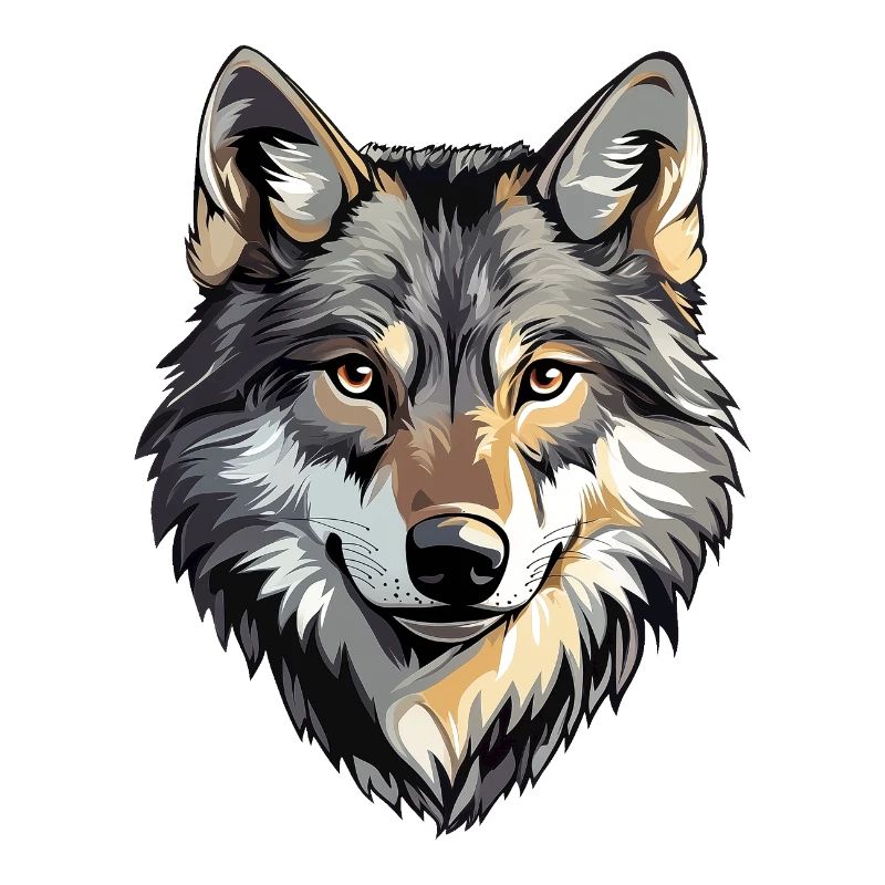 Wolf's head, wild wolf, wolf pack