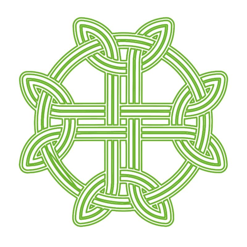 Celtic Cross Pattern Neon Green