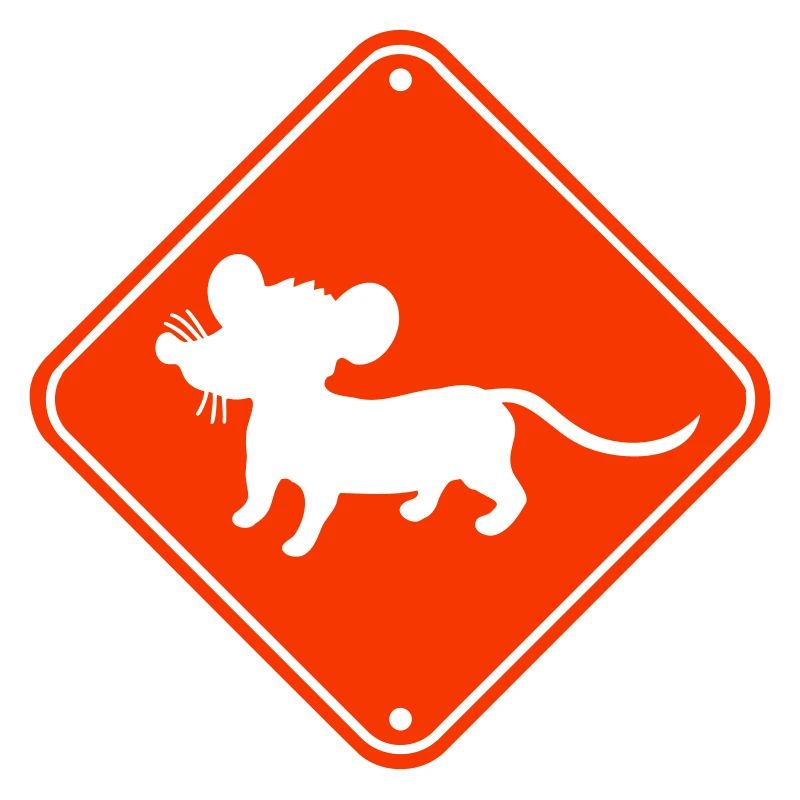 Evil Mouse Shield Warning Caution Caution Danger
