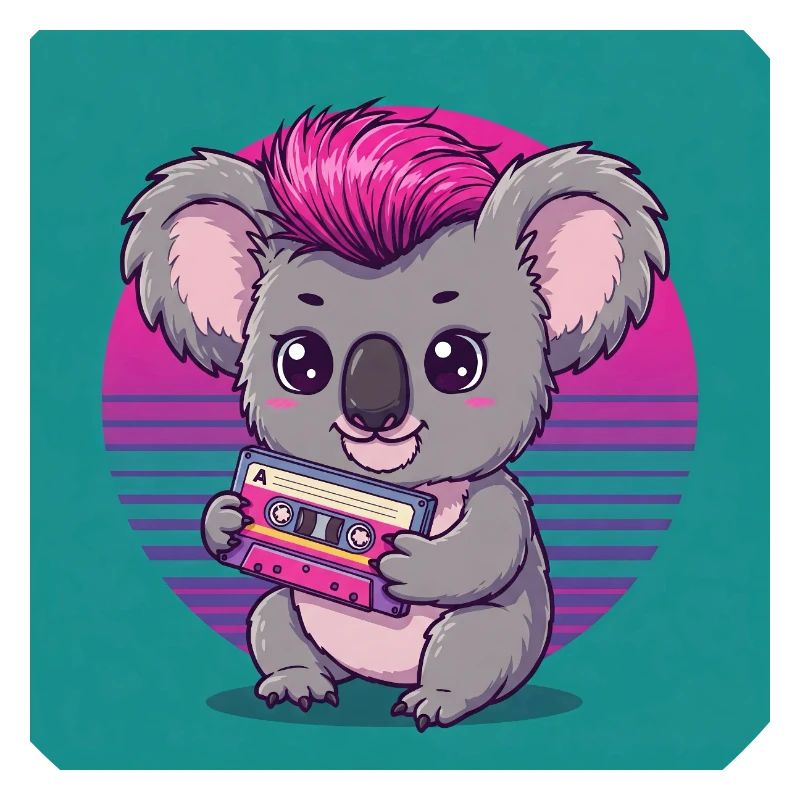 Mignon Koala avec cassette - 80s Vibes