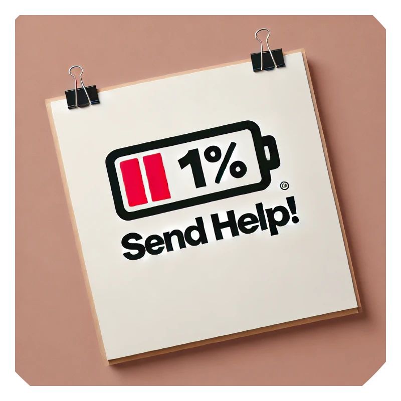 Send Help! – Battery almost empty | Funny Emergency Des