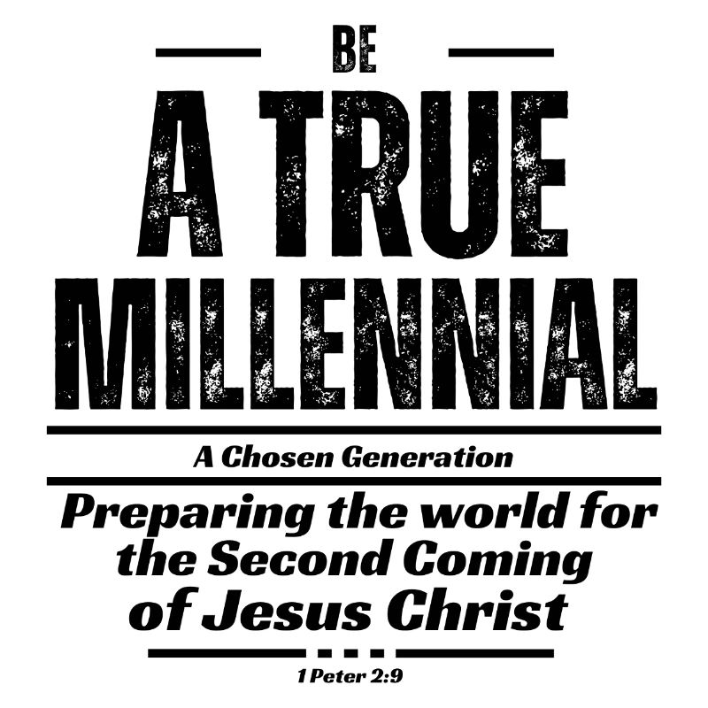 Sei ein wahrer Millennial - Schwarzer Text