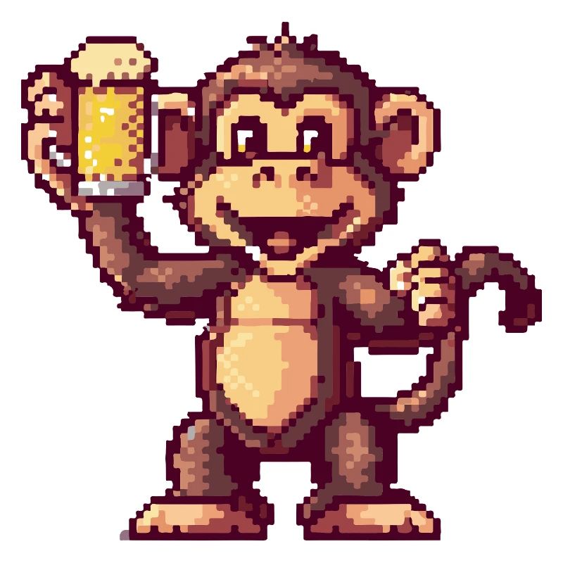Affe Pixel Bier