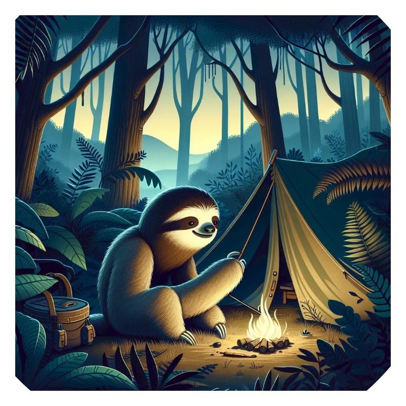 Faultier Wanderer Camping