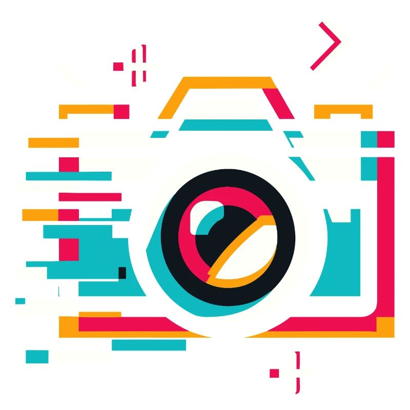 Pixel Fragmentation Camera - Vintage Photography A