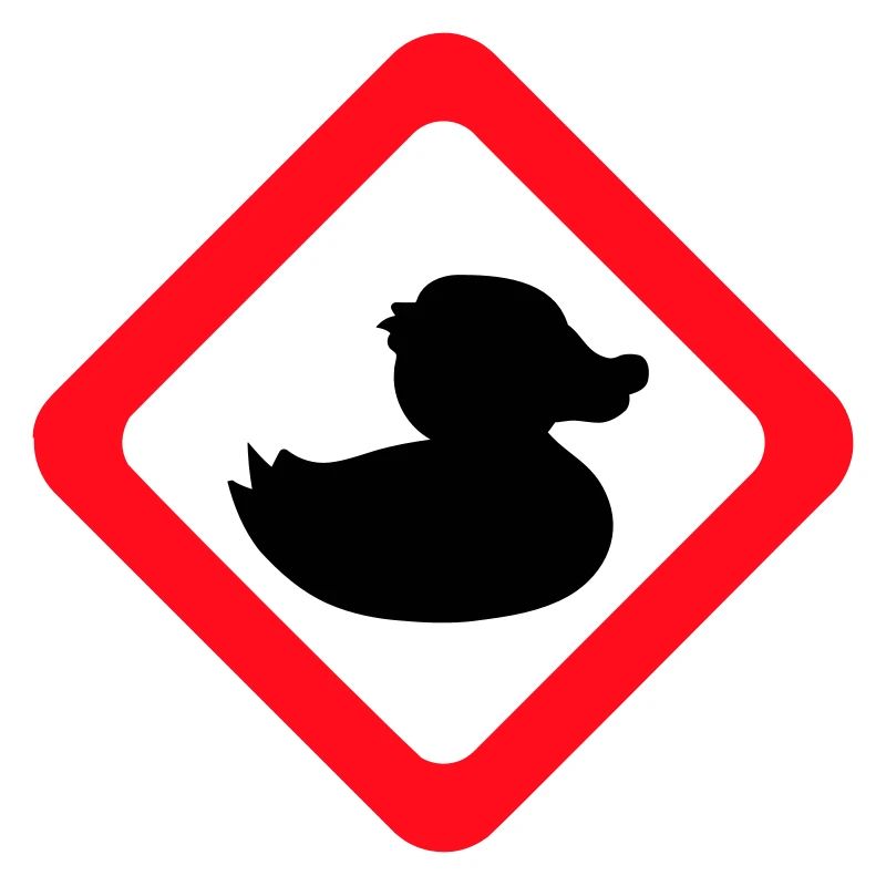 Canard Panneau Avertissement Attention Danger Prudence