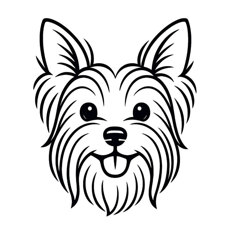TinyPaws Black & White Edition Yorkshire Terrier b