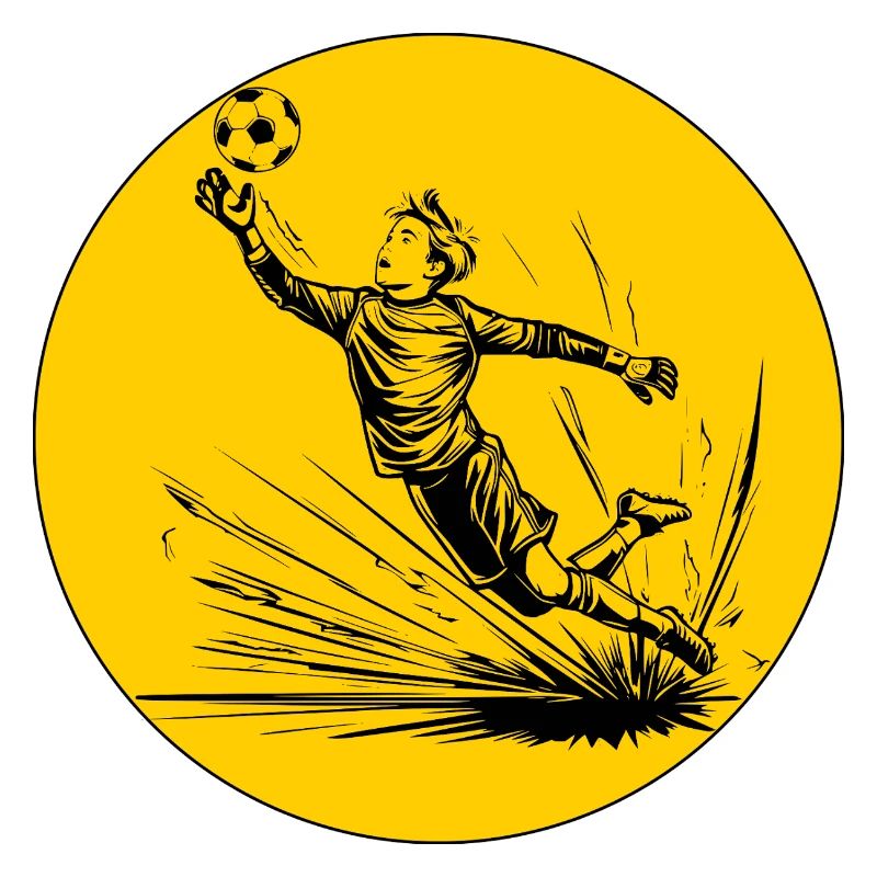 Gardien de but (noir et jaune)