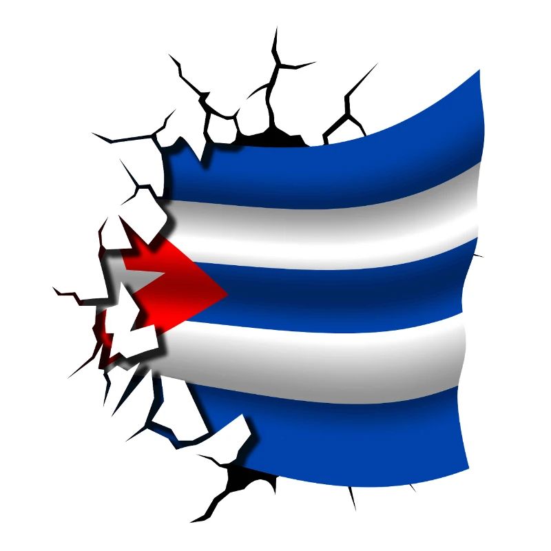 Drapeau de Cuba - Cuba - Drapeau Broken Design
