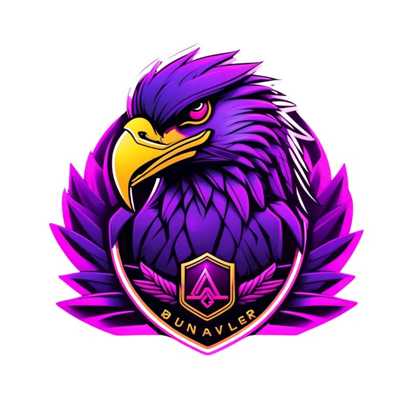 Futuristic eagle with neon accents