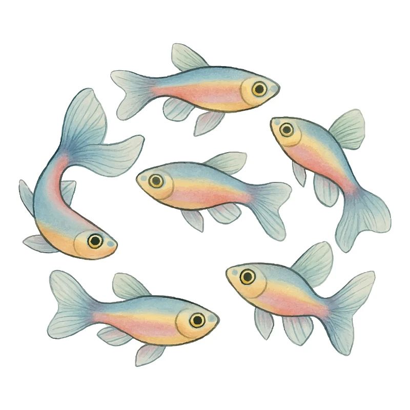 Poisson pastel en bancs