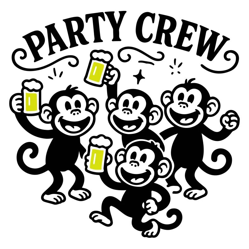 Party Crew Affe Bier