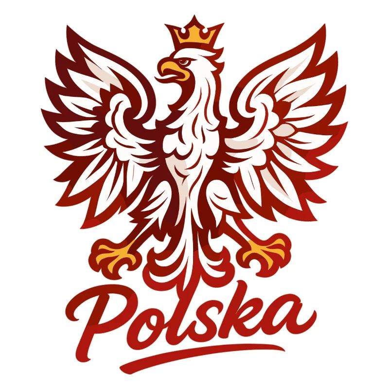 Pologne Polska Aigle Drapeau Drapeau Graphique Cadeau